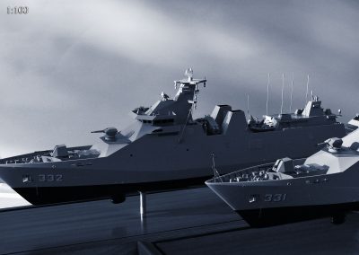 Damen Schelde Sigma PKR 10514 100th Scale Model Raden Eddy Martadinata & Kri I Gusti Ngurah Rai