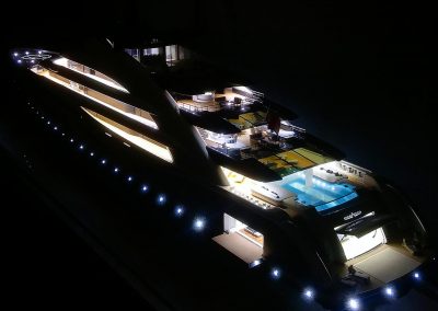 Oceanco DP119 50th Scale Yacht Model Amara Lighting