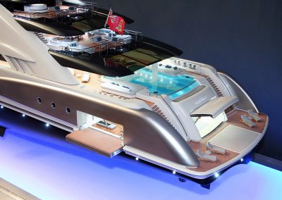 Oceanco DP119 50th Scale Yacht Model Amara Aft Decks