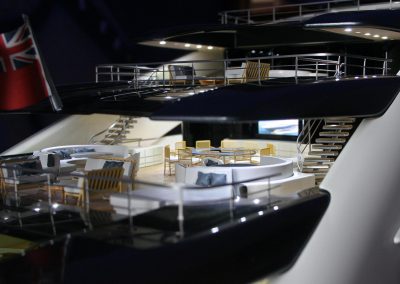 Oceanco DP119 50th Scale Yacht Model Amara Deck Furniture