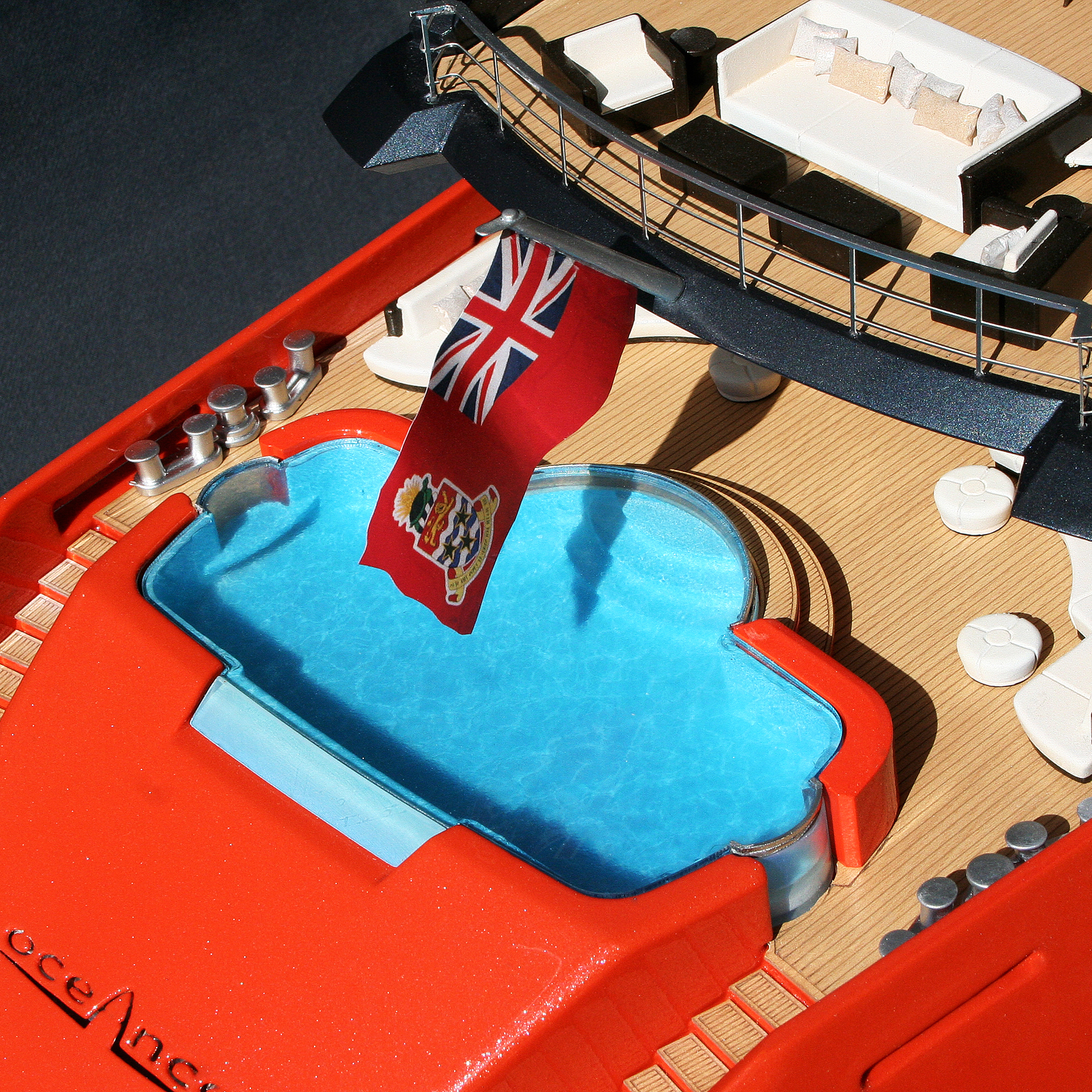 Oceanco DP005 50th Scale Superyacht Model Lumen Pool