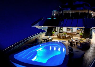 Oceanco DP055 50th Scale Superyacht Model Titan Main Deck Lighting